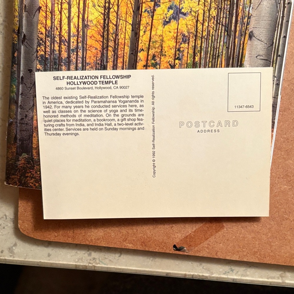 VINTAGE SPIRITUAL ART! SRF Magazine & Post Card - Picture 5 of 9